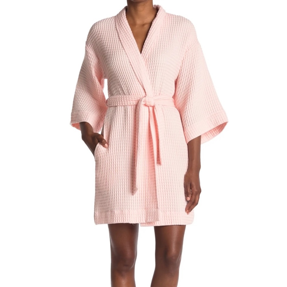 🔥NEW🔥 Pink Nordstrom Rack Waffle Weave Robe SIZE SMALL